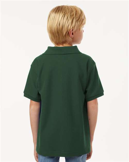 Youth Pique Polo - Forest Green