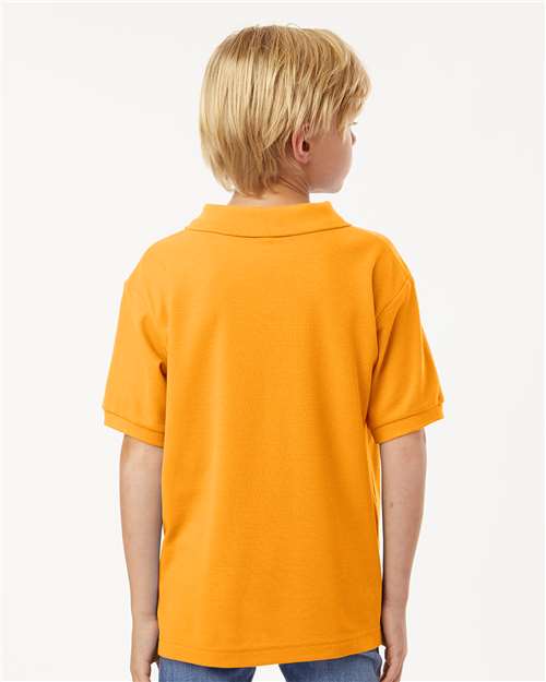Youth Pique Polo - Gold