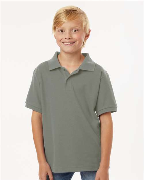 Youth Pique Polo - Greystone