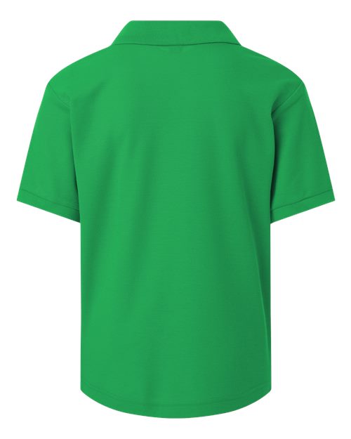 Youth Pique Polo - Kelly Green