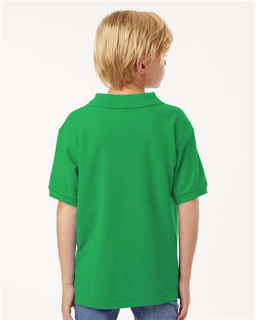 Youth Pique Polo - Kelly Green