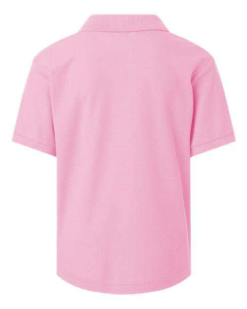 Youth Pique Polo - Light Pink