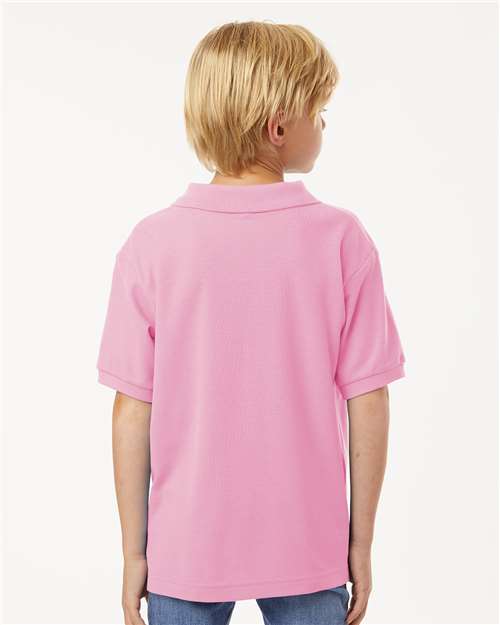 Youth Pique Polo - Light Pink