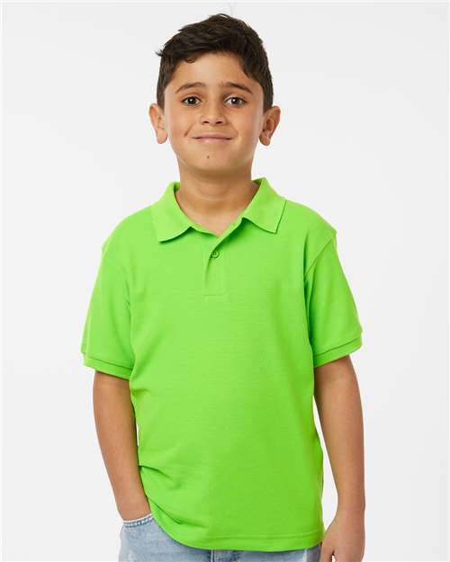 Youth Pique Polo - Lime