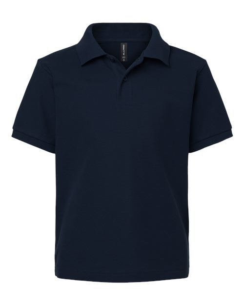 Youth Pique Polo - Navy