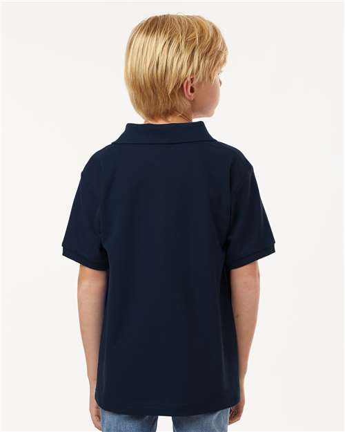 Youth Pique Polo - Navy