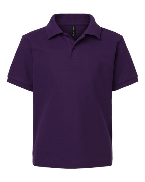 Youth Pique Polo - Purple