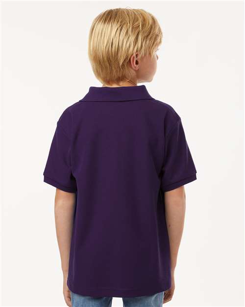 Youth Pique Polo - Purple