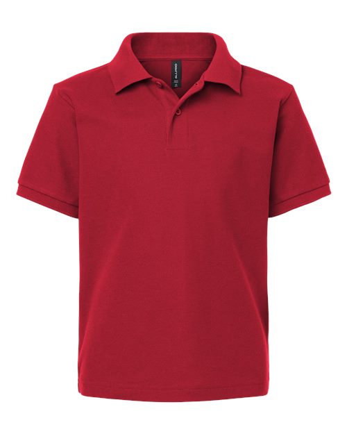 Youth Pique Polo - Red
