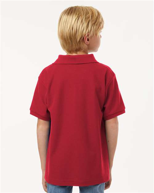 Youth Pique Polo - Red