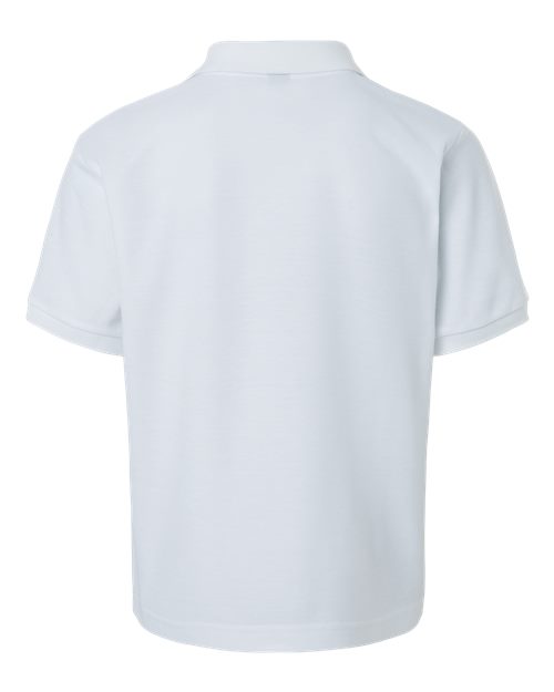 Youth Pique Polo - White