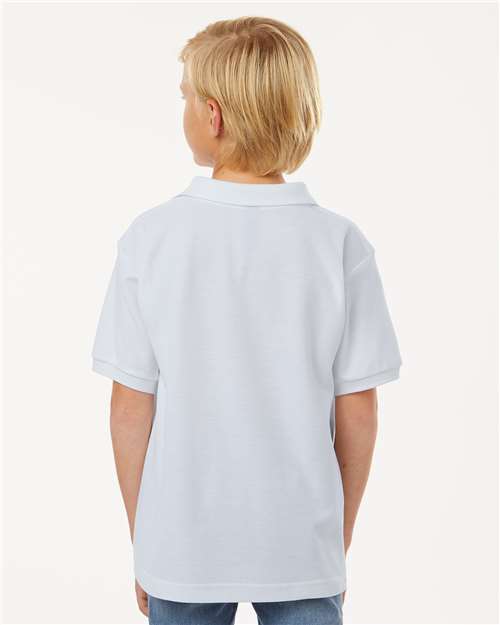 Youth Pique Polo - White