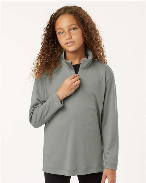 Youth Pro-Lock Performance Quarter-Zip Pullover - Greystone