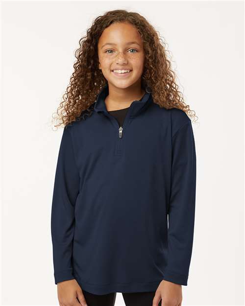 Youth Pro-Lock Performance Quarter-Zip Pullover - Navy