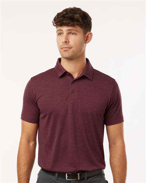 Men's Pro-Lock Performance Mélange Polo - Maroon Melange