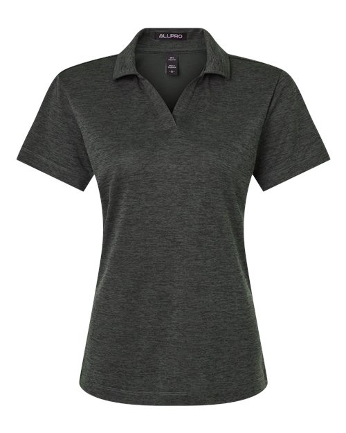 Women's Pro-Lock Performance Mélange Polo - Black Melange