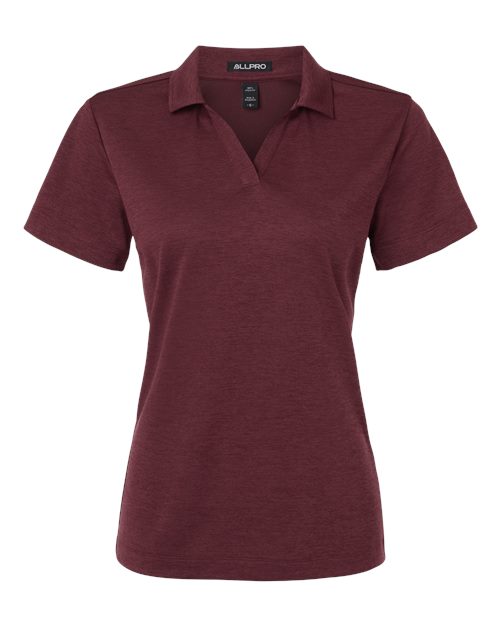 Women's Pro-Lock Performance Mélange Polo - Maroon Melange