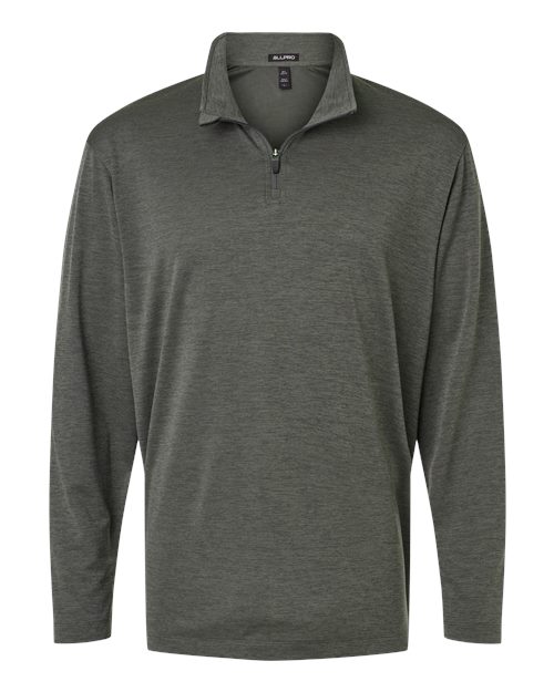 Men's Pro-Lock Performance Mélange Quarter-Zip Pullover - Charcoal Melange