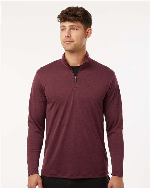 Men's Pro-Lock Performance Mélange Quarter-Zip Pullover - Maroon Melange