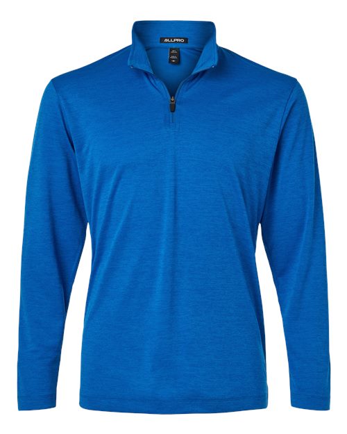 Men's Pro-Lock Performance Mélange Quarter-Zip Pullover - Royal Melange
