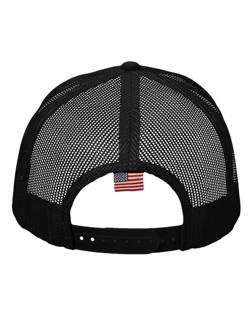 USA Flag Mesh Cap - Black/ USA Mesh