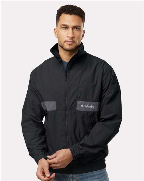 Men's Spire Valley™ Windbreaker - Black/ Shark
