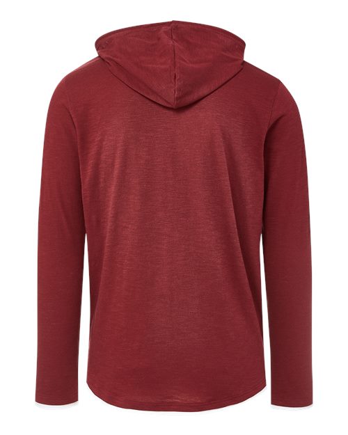 Unisex Miles Slub Hooded Long Sleeve T-Shirt - Cinnamon