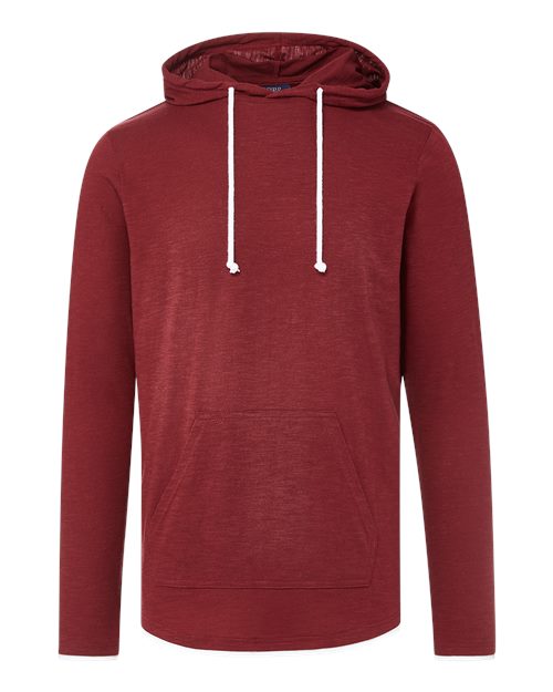 Unisex Miles Slub Hooded Long Sleeve T-Shirt - Cinnamon