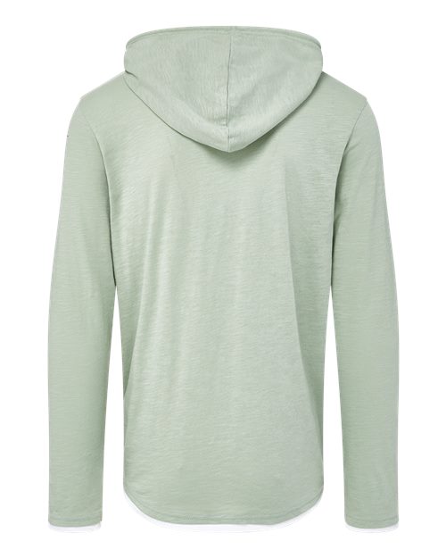 Unisex Miles Slub Hooded Long Sleeve T-Shirt - Greenstone