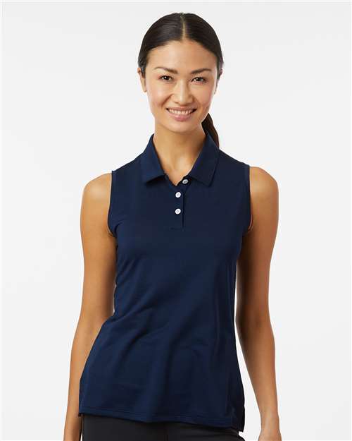 Women's Ottoman Sleeveless Polo - Collegiate Navy