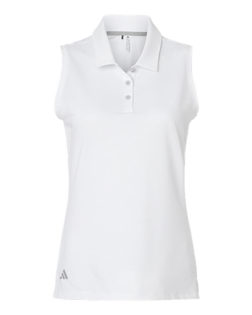 Women's Ottoman Sleeveless Polo - White