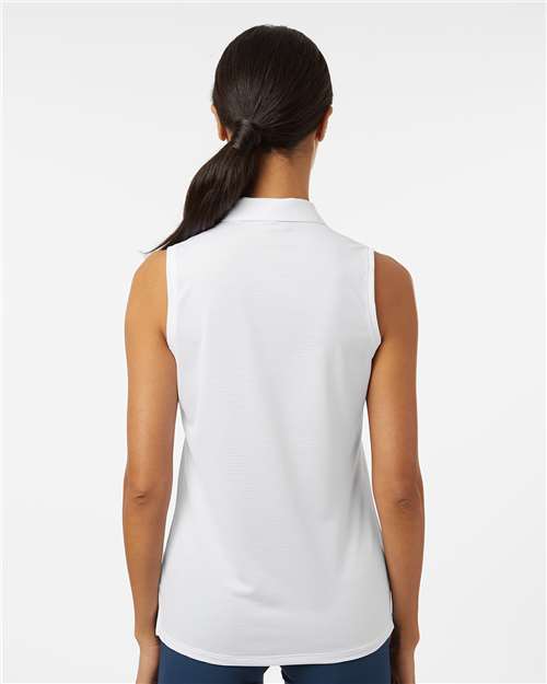 Women's Ottoman Sleeveless Polo - White