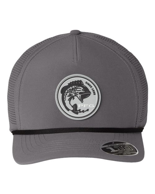 Tidal Pursuit™ 3D Stretch Snapback Cap - City Grey/ Fish Circle Bass
