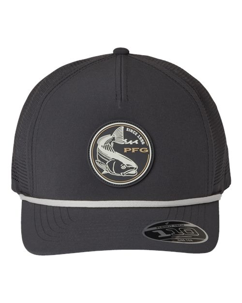 Tidal Pursuit™ 3D Stretch Snapback Cap - Shark/ Fish Circle Red Fish