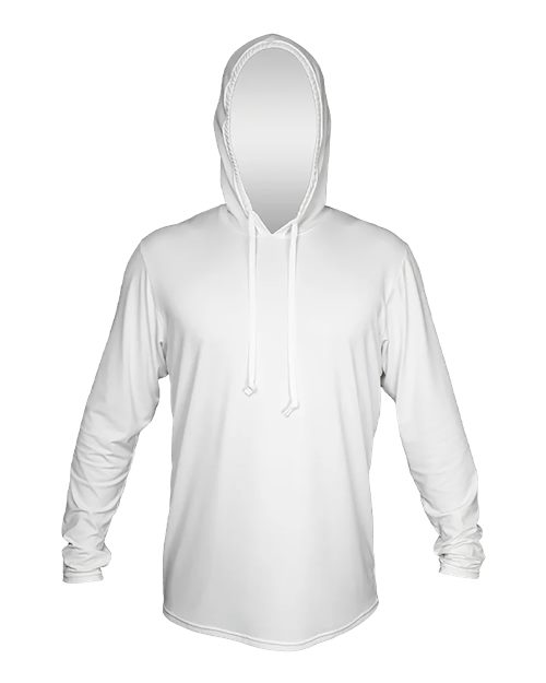 Men's Low Pro Tech Hooded Long Sleeve T-Shirt - White Heathered