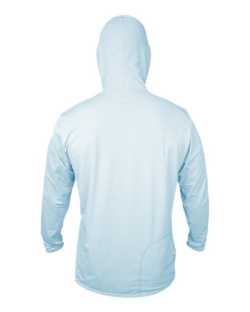 Men's Low Pro Tech Hooded Long Sleeve T-Shirt - Sky Heathered
