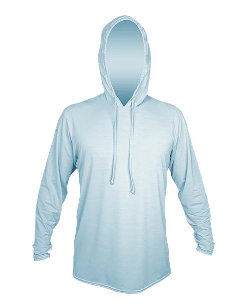 Men's Low Pro Tech Hooded Long Sleeve T-Shirt - Sky Heathered