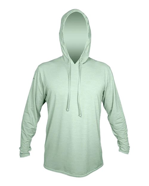 Men's Low Pro Tech Hooded Long Sleeve T-Shirt - Olive Heathered