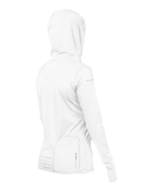 Women's Breeze Tech Hooded Long Sleeve T-Shirt - White Heathered
