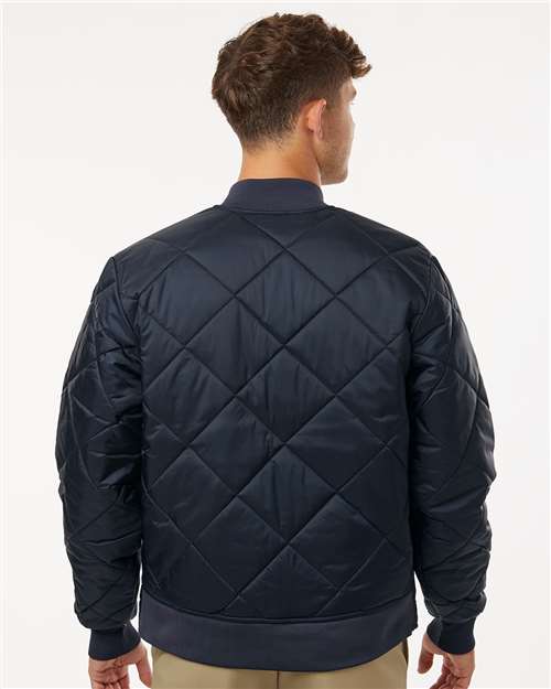 Men's Diamond Quilted Jacket - Dark Navy
