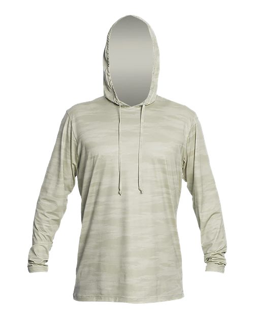 Men's Low Pro Tech Hooded Long Sleeve T-Shirt - Stone Camo