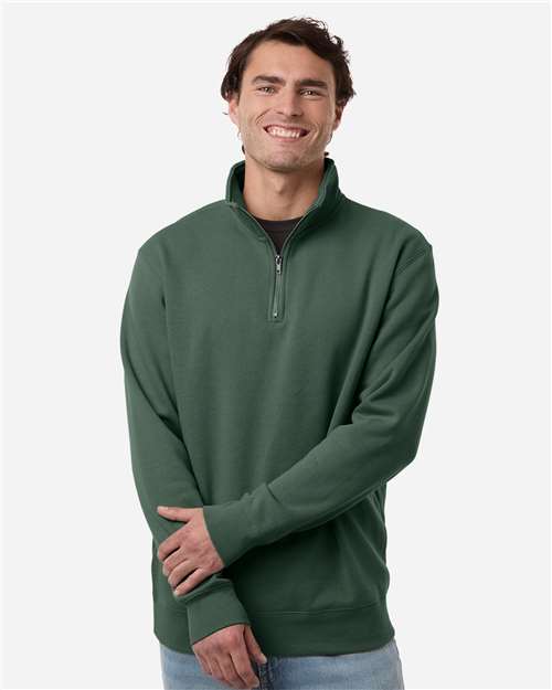 Unisex Midweight Quarter-Zip Pullover - Alpine Green
