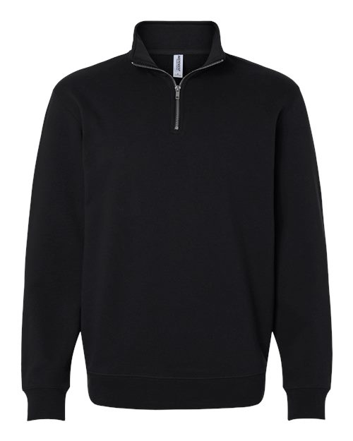 Unisex Midweight Quarter-Zip Pullover - Black