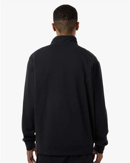 Unisex Midweight Quarter-Zip Pullover - Black