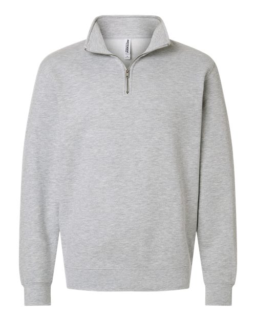 Unisex Midweight Quarter-Zip Pullover - Grey Heather