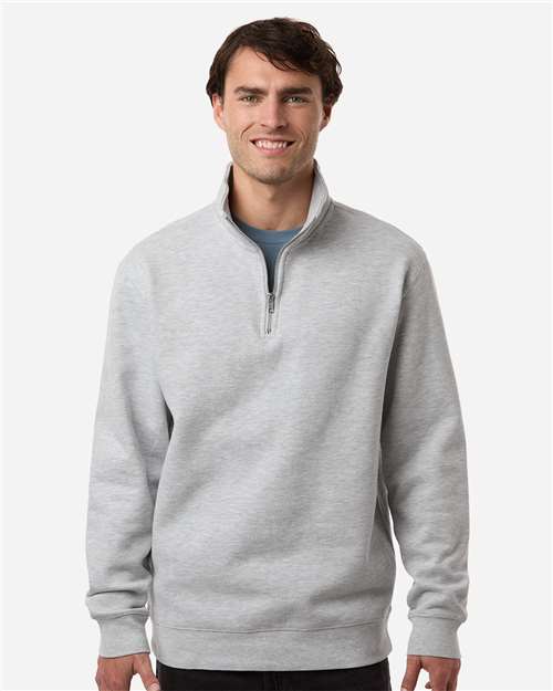 Unisex Midweight Quarter-Zip Pullover - Grey Heather