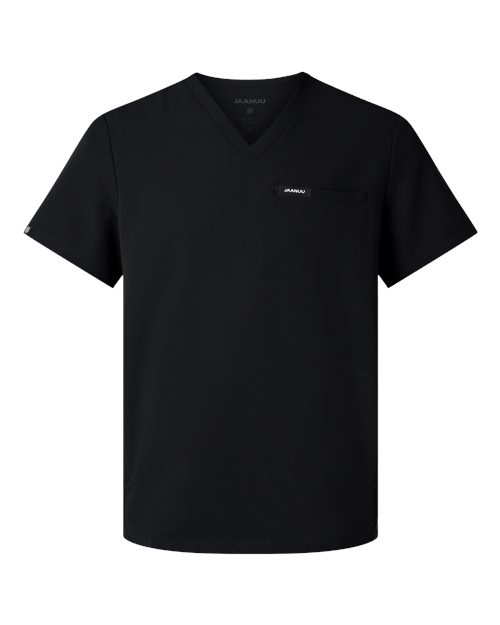 Men's Platt 3-Pocket Scrub V-Neck Top - Black
