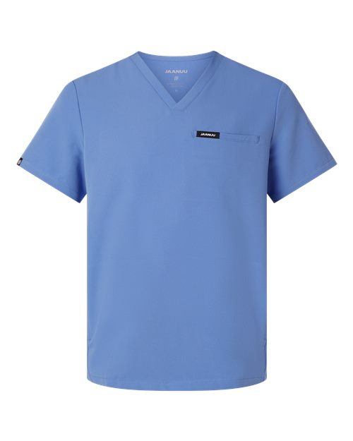 Men's Platt 3-Pocket Scrub V-Neck Top - Ceil Blue