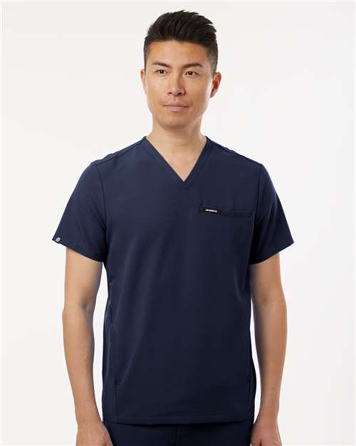 Men's Platt 3-Pocket Scrub V-Neck Top - Midnight Navy