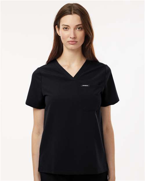 Women's Rhena Essential 1-Pocket Scrub V-Neck Top - Black